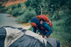 rainy tent