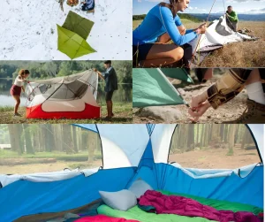 step by step setting up a tent